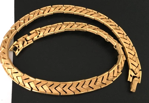 Vintage Necklace SIGNED TRIFARI Gold tone Chain Jewelry lot v