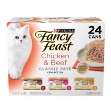 Purina Fancy Chicken & Beef Flavor Wet Cat Food Cans - 3oz/24ct