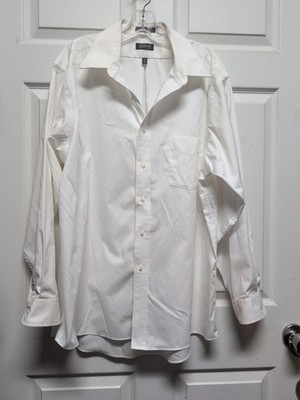 Arrow  White  Men's  Shirt  Size  XL  17.   Long Sleeve   Pocket 