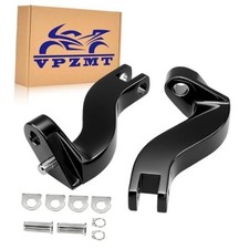 Black Rear Passenger Foot Pegs Mount Bracket Kits for Harley Touring FLHT,