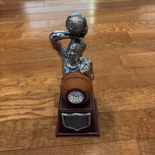 Engravable Men s Basketball trophy with Clock