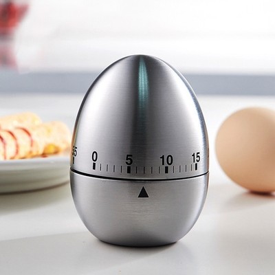 Egg Timer Stainless Steel Non Slip Base 60mins Mechanical Kitchen Timer For SET
