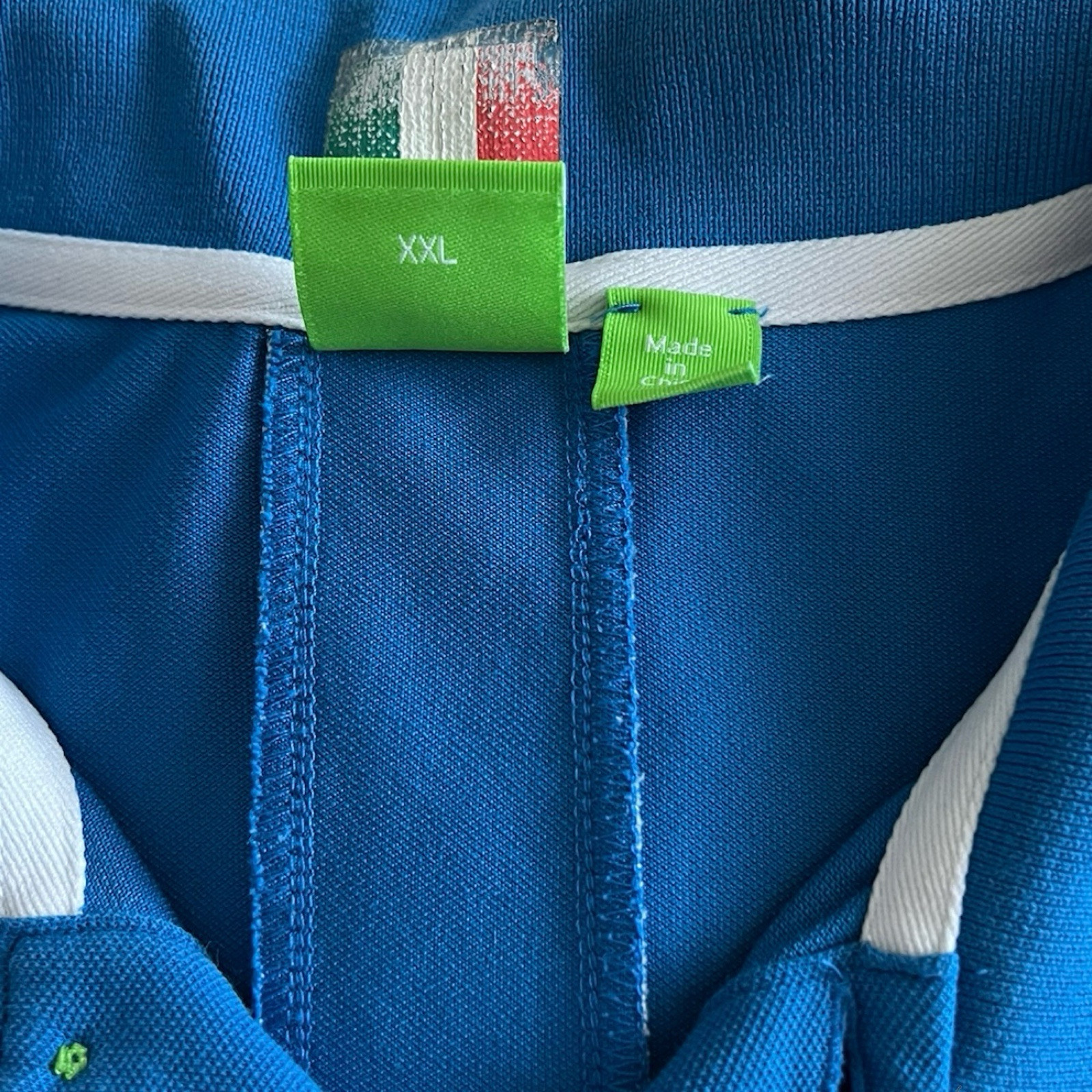 Hugo Boss Polo Shirt Italy Flag ITA logo Men’s XL (read description) Blue thumbnail 11
