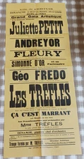 1932 affichette pertuis gala artistique juliette petit les treflesaudreyor fleur
