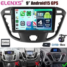 DAB+ 64GB For Ford Transit Custom 2013-2021 Android 15 Car Stereo GPS Navi Radio