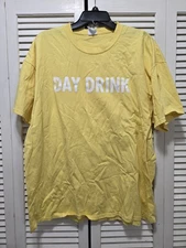 Deep Eddy Vodka Day Drink  T-Shirt Austin TX XXL Double Sided Yellow 