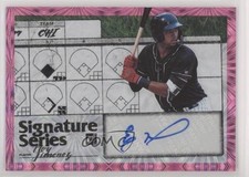 2019 Panini Donruss Signature Series Pink Firework Eloy Jimenez #SS-EJ Auto 1t3