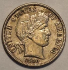 #2 Nicer Low Mintage "extremely fine++" 1910 S Barber Liberty Dime, cleaned
