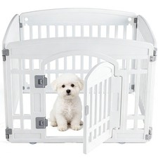 Dog Playpen, Plastic Puppy Pet Fence, 24 Inch 4 Panels