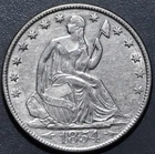 1854-O 50C SEATED LIBERTY SILVER HALF KM# 82 Grade: AU+ A7335