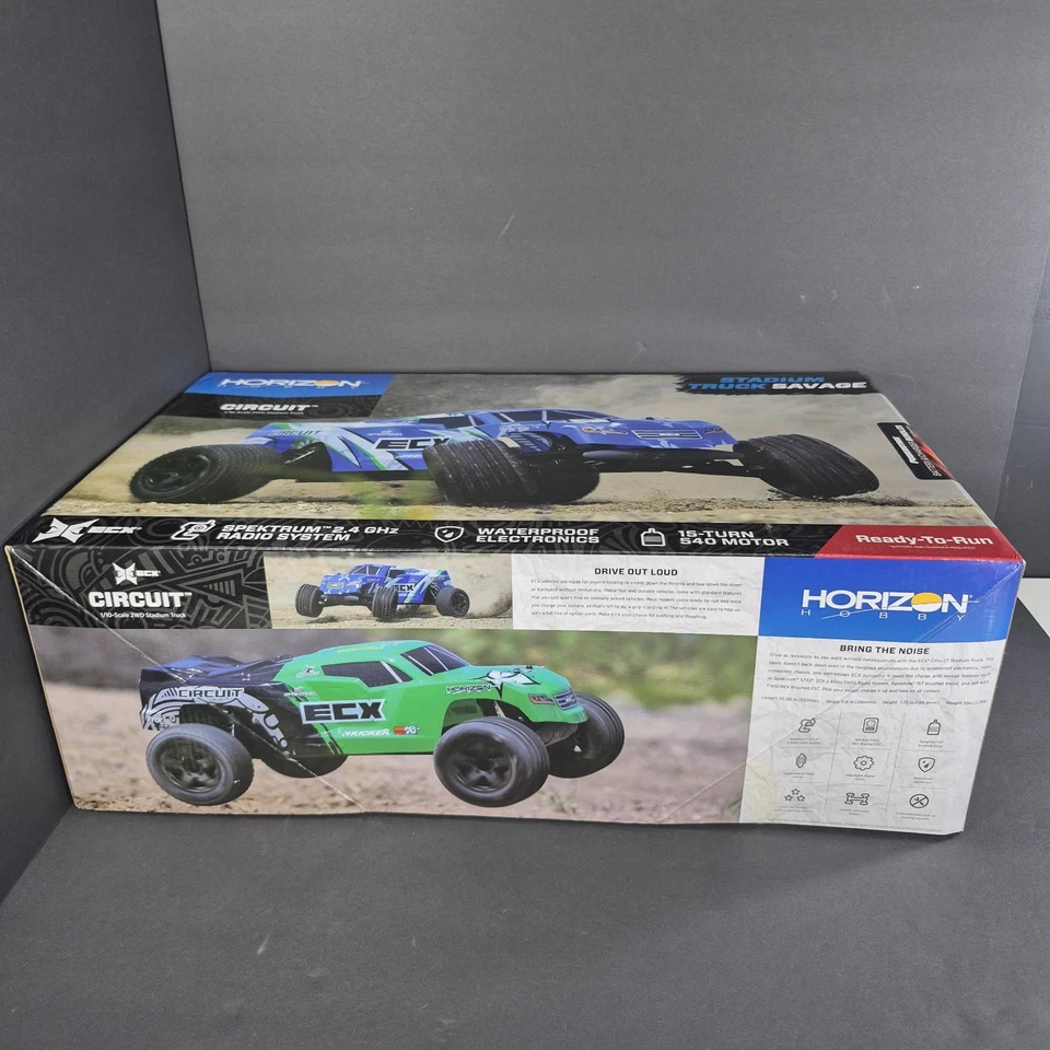 NEW Horizon Hoby ECX Circuit 1/10 2wd GREEN Stadium Truck Brushed RC Car RTR - Image 4 of 4