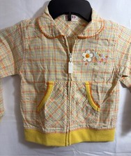 Girls E KUBO Plaid Zip-Up Lightweight Spring Woven Jacket Size 4