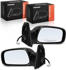 Pair Power Door Mirrors Black 2003-2008 Toyota Corolla Non-Heated Non-Folding