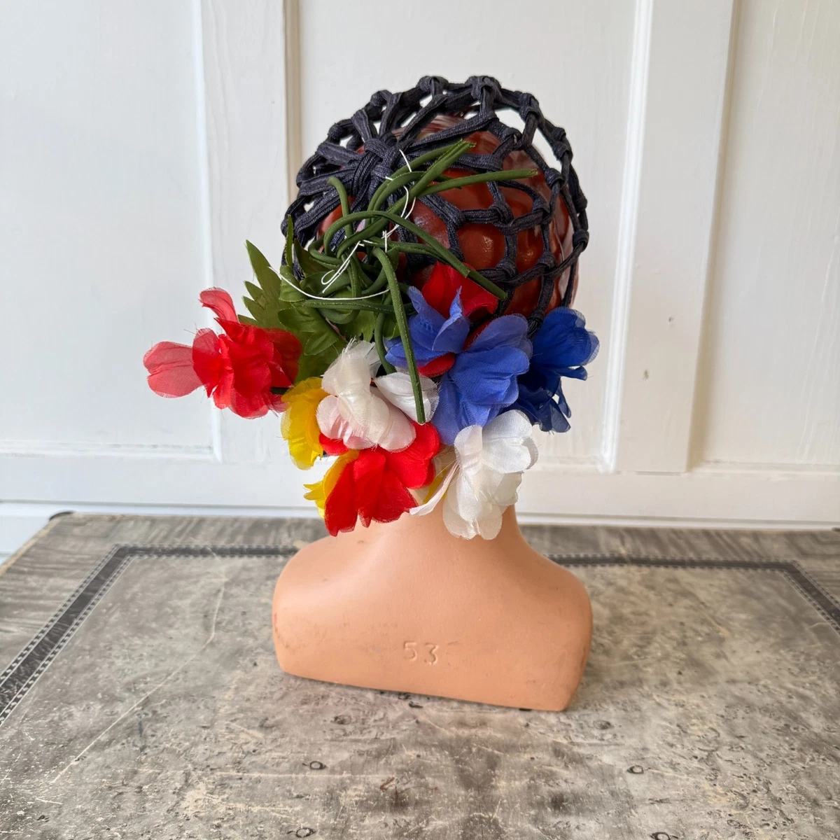 Vintage Red Silk Poppy Hat by Sally Victor Sally VICTOR Hat Indiana Women main image 2