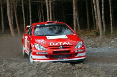 Harri Rovanpera (FIN) on the shakedown stage Rally Car 2004 Old Photo 2