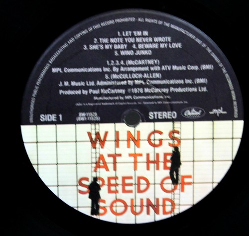 '76 Paul McCartney Wings at the Speed of Sound 12" Vinyl Album LP Capitol Record - Picture 4 of 6