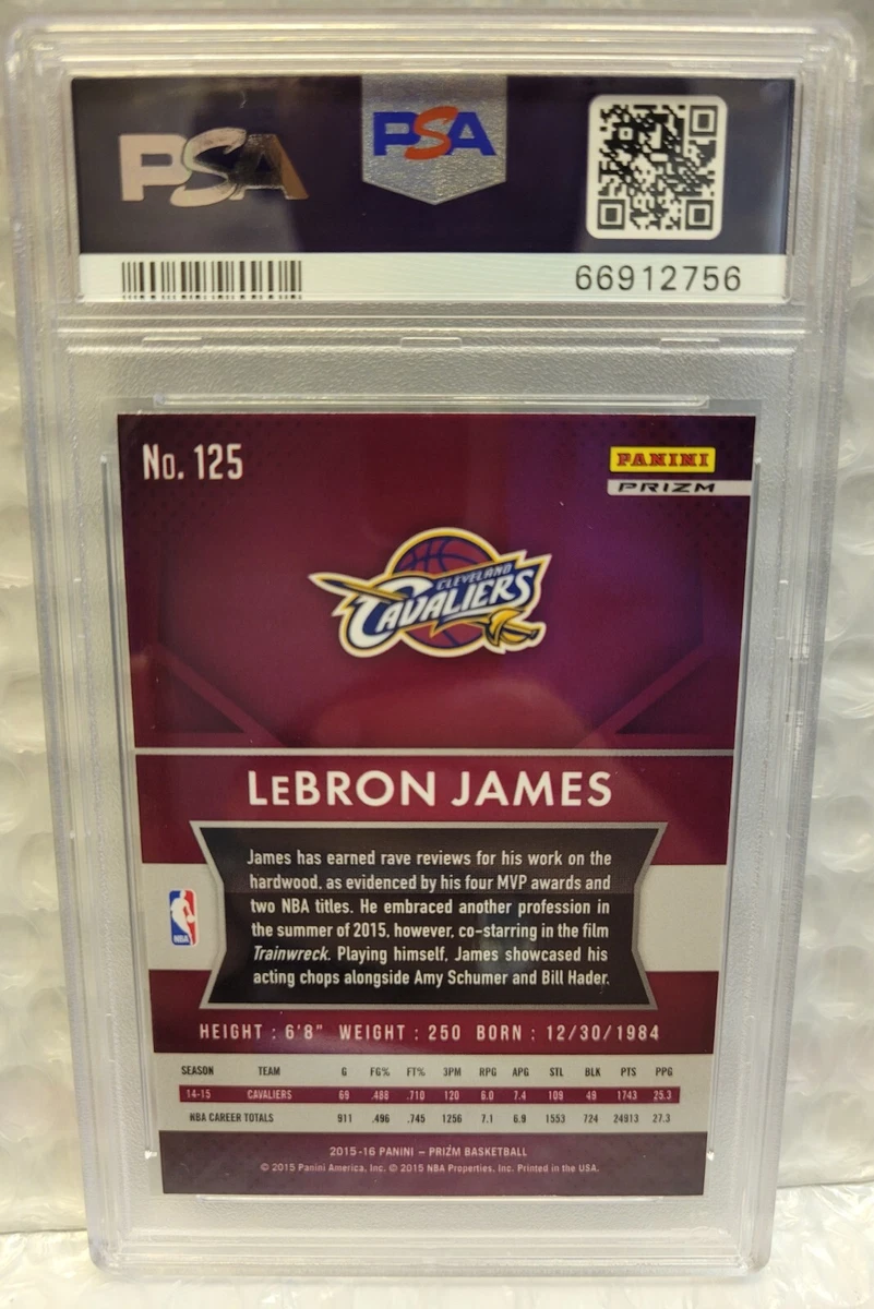 2015-16 Panini Prizm Lebron James Flash Prizm #125 PSA 9 | eBay