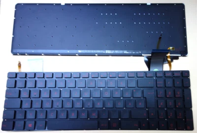 ASUS OR KOMPATIBEL Teclado original Asus GL752V GL752VL GL752VW GL752VWM QWERTZ teclado retroiluminado