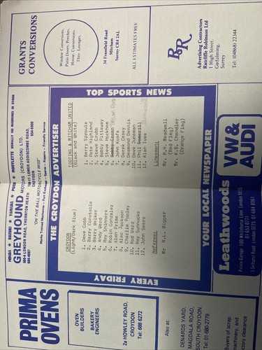 Croydon v Tooting & Mitcham(Isthmian League 78/9) 26/3/79 TC - Picture 3 of 3