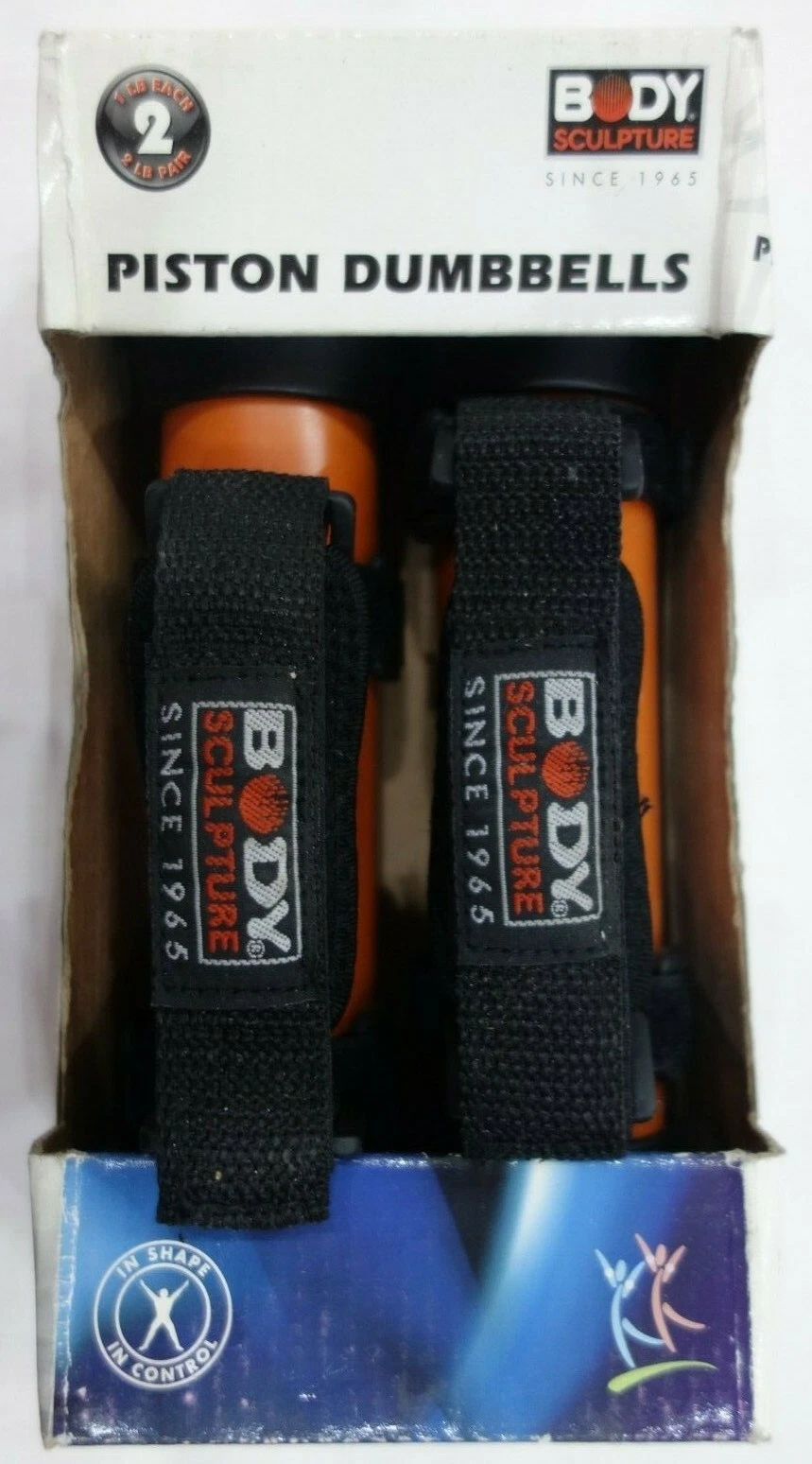 Body Sculpture Piston Dumbbells 0.45kg/1lb x2 Designed For Walking and Running