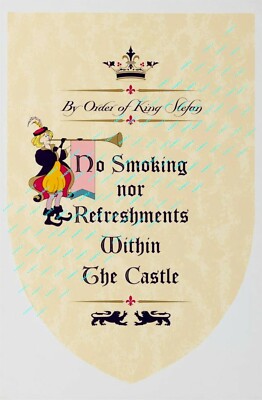 Disney King Stefan s Banquet Hall No Smoking 11'' x 17'' Collector's Poster