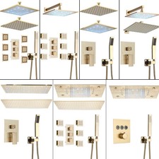 Luxury Rainfall LED Shower Head Combo Faucet ...