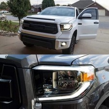 Pair Full Led Headlights For Toyota Tundra 2014-2021 Wsequential Turn Signlas