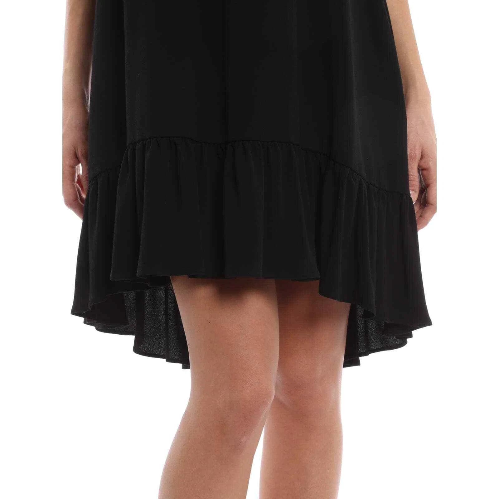 SAINT LAURENT (YSL) Minidress collare Saint Laurent Paris Peter Pan nero taglia F34 NUOVO CON ETICHETTE