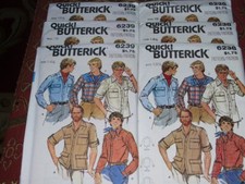 UNCIRCULATED 1970s BUTTERICK 6238 / 6239-MENS SHIRT PATTERN 13 -15 FF
