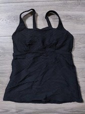 Swim Top Womens Size 4 High Quality Swimwear Black Unique Pattern Pool Lake Gift