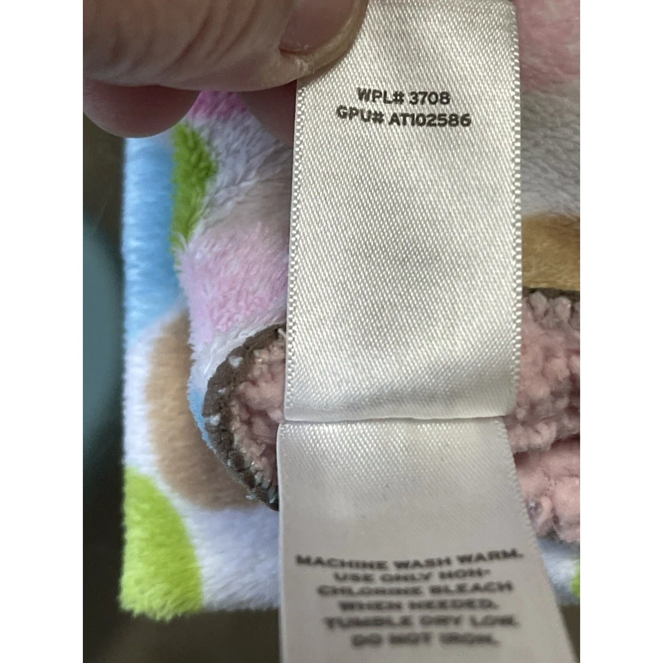 Manta elefante punto rosa Carter's Just One Year flor Minky Sherpa Foto 4 de 4