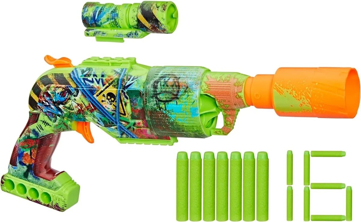 NERF Zombie Driller Dart Blaster & 16 Nerf Elite Darts | eBay