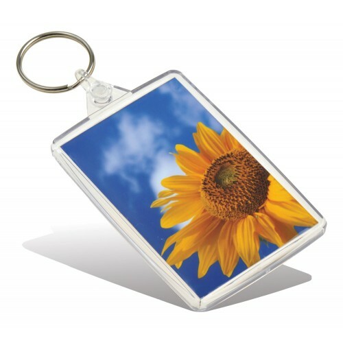 Large Insert Key Rings - IZ02 clear acrylic fobs made in the UK, 70x45mm inserts - Picture 10 of 10