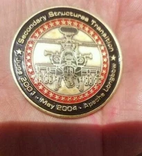 Apache Longbow Boeing Aviation Rare HTF Solid Metal Commemorative Coin Medal Tok