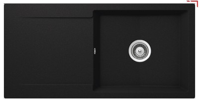 Schock Epure Einbauspüle D-100L Onyx Cristalite 50 x 100 cm Küchenspüle