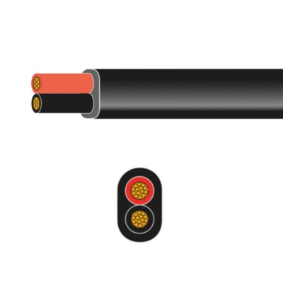 2 mm, 100 m, schwarz & rot, dünnwandig 25 Ampere 2-adrig Auto Kabel flach Twin