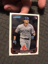 2012 BOWMAN CHROME RC WILL MIDDLEBROOKS #189 RED SOX (w1)