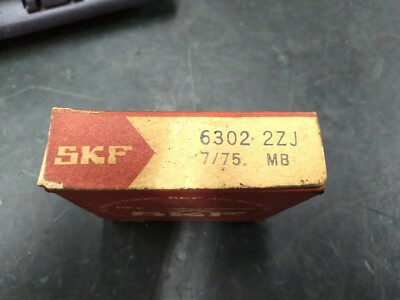 SKF 6302-2ZJ Deep Groove Ball Bearing 15mm x 42mm x 13mm Double Shield