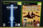 JEDI OUTCAST & STAR WARS CLONE WARS-TETRIS  (Microsoft XBOX) Read Description