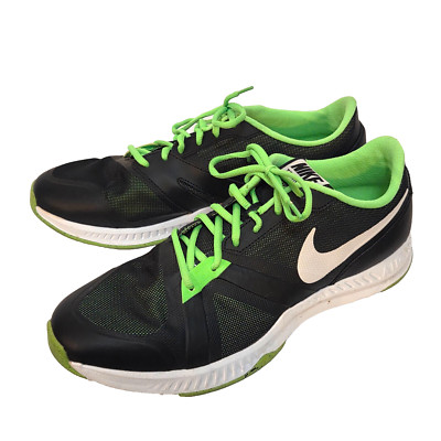 NIKE TRAINING AIR EPIC SPEED Men Sz 12 Black/Green Cross Trainer Ultralite Shoes