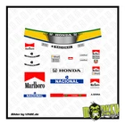 F1 Decal 1:18 Ayrton Senna Figure Decal - Honda McLaren -