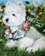 WESTIE SUMMER BREEZES GARDEN FLAG FREE SHIP USA