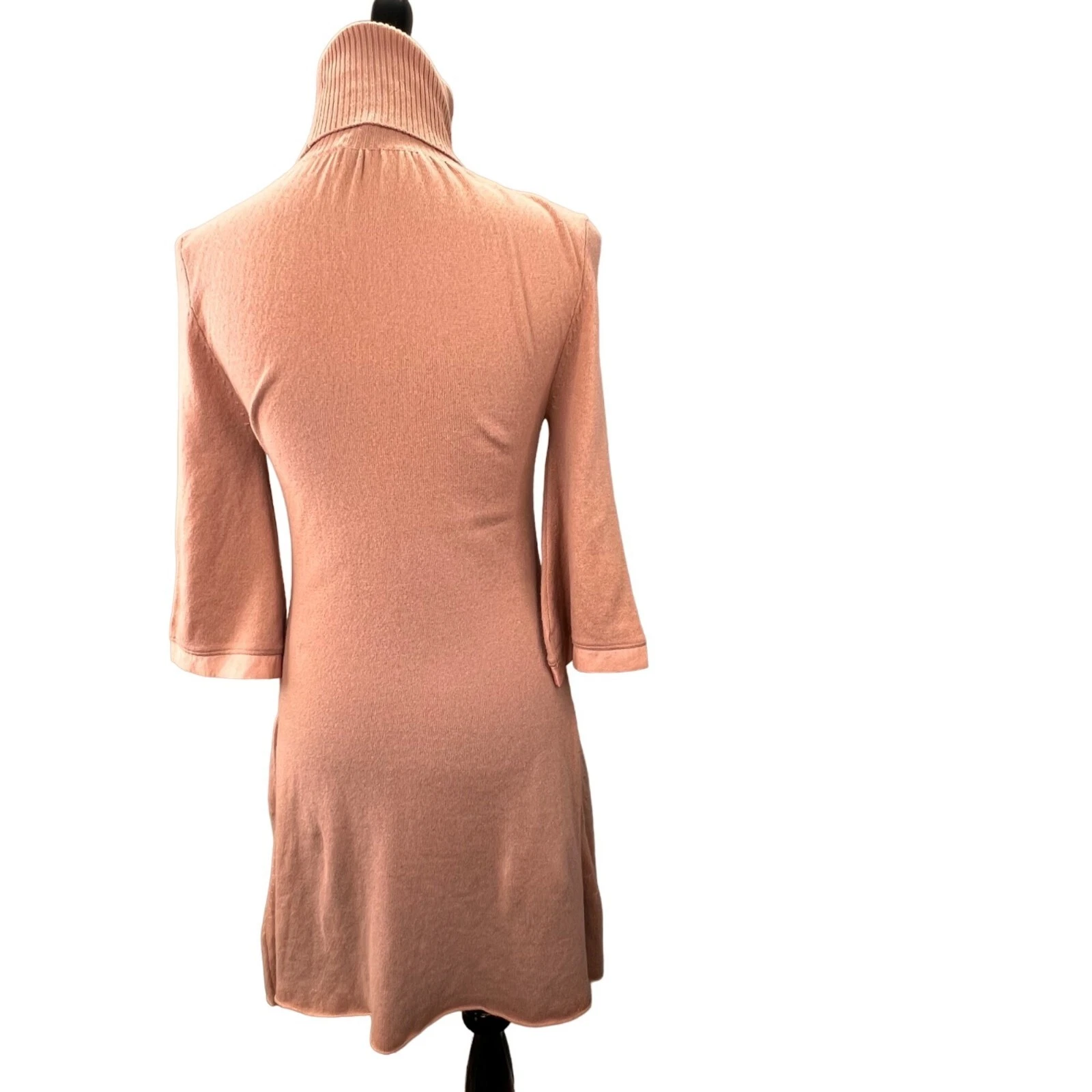 Abito con maglione Alexander Wang rosa polveroso polveroso collo a tartaruga taglia M manica a campana