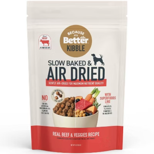 Better Air Dried Kibble Beef Flavor Dry Dog Food 16oz