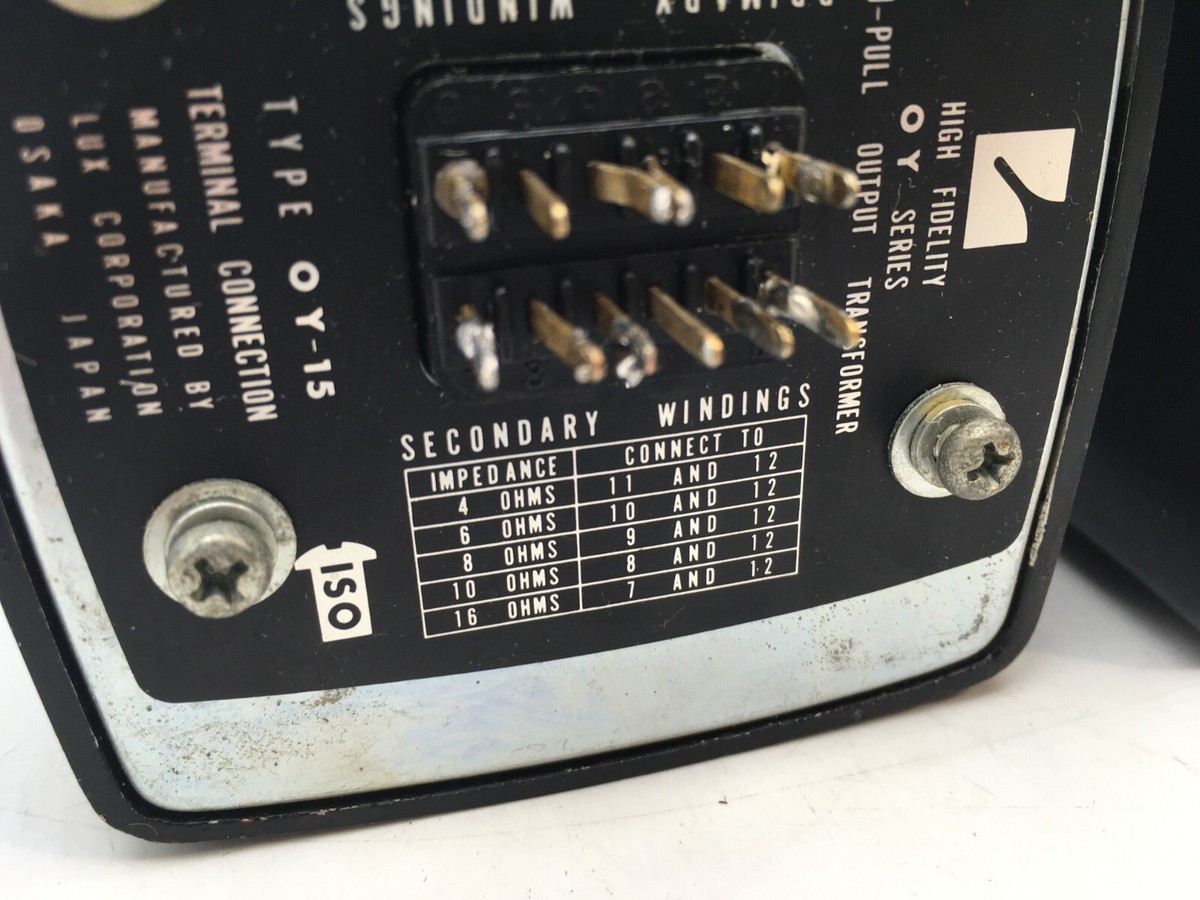 Pair LUXMAN LUXKIT OY15-5K Output Transformers Working Tested