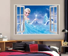 Elsa Frozen 3D Window Wall Sticker Decal C039