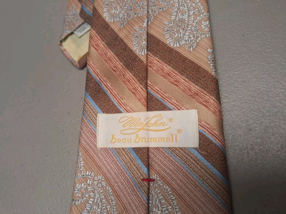 Corbata de Colección Mr. John Beau Brummell Cuello Ancho Abstracta Geométrica Groovy Para Hombres Foto 3 de 4