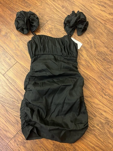 Lovers And Friends LA XS LBD Little Black Dress Flower Mini