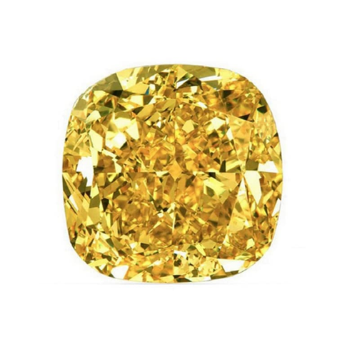 Grade AAA Light Yellow Square Faceted Gemstone Cushion Cut Cubic Zirconia