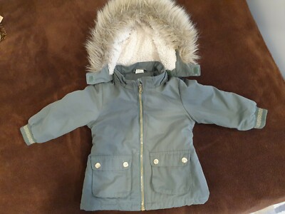 Winterjacke Kinderjacke Gr 80 Wattierte Baby Winterjacke In Rot